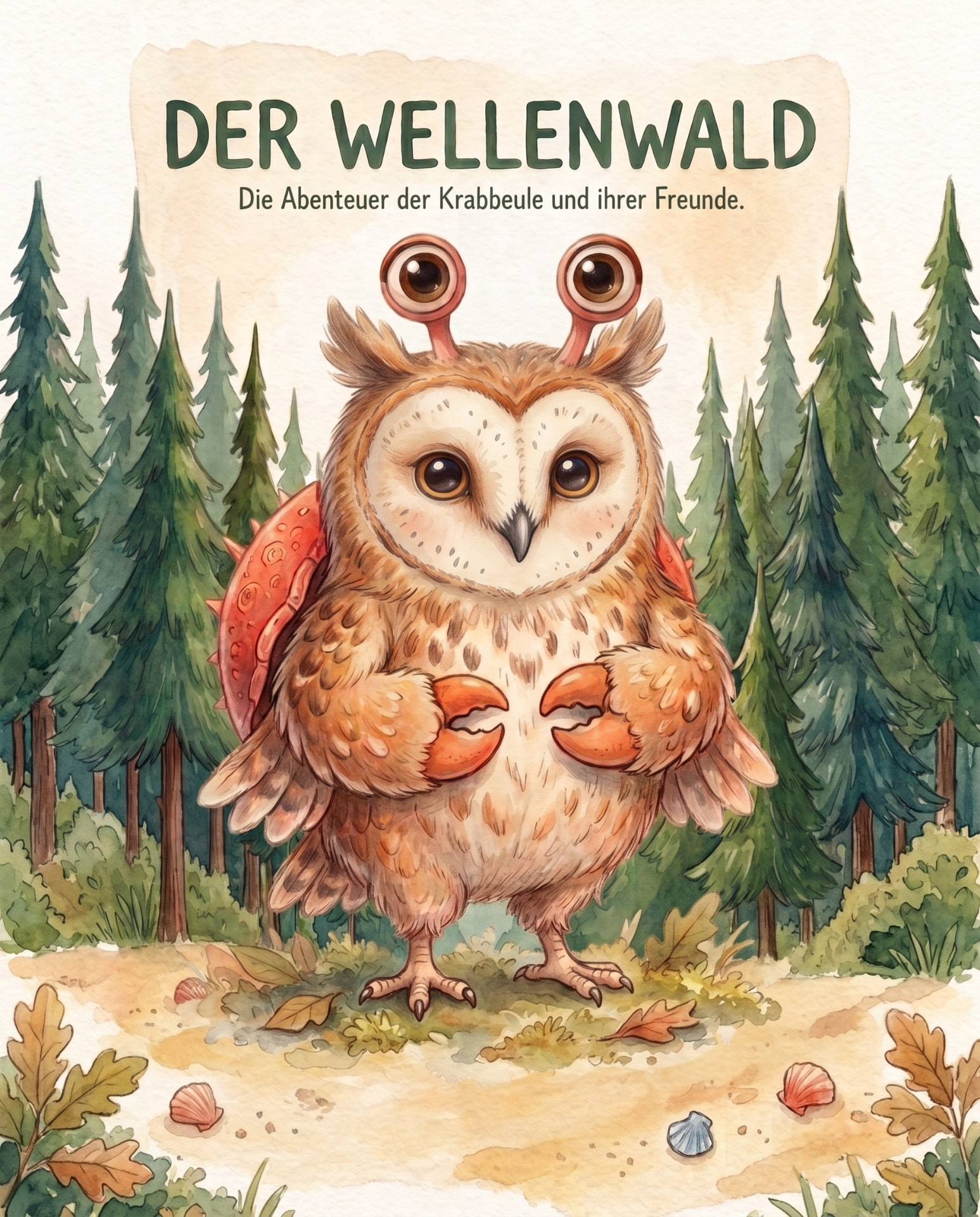 Cover von Der Wellenwald – Die Abenteuer der Krabbeule und ihrer Freunde (kinderbuch, AVEL Verlag)