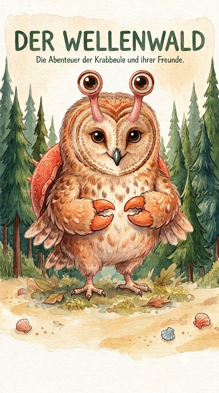 Cover von Der Wellenwald – Die Abenteuer der Krabbeule und ihrer Freunde (kinderbuch, AVEL Verlag)